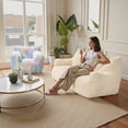thumbnail image 3 of Pamapic Multicolor Corduroy Foam Bean Bag Chair, 3 of 8
