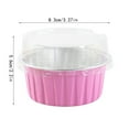 thumbnail image 2 of Disposable Aluminum Foil Baking Cups, With Lids And Spoon, 10 Pieces For Muffins Cupcakes Pies And Cream Containers, 2 of 4
