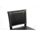thumbnail image 4 of Baxton Studio Aries Black Modern Bar Stool with Nail Head Trim (Set of 2), 4 of 5