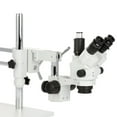 thumbnail image 4 of AmScope - 7X-45X Simul-Focal Stereo Zoom Microscope on Boom Stand with 144 LED Ring Light - SM-4NTP-144, 4 of 5