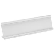 2x7.8inch Aluminum Name Plate Holder, L Type for Desk Sign Holder Silver Tone