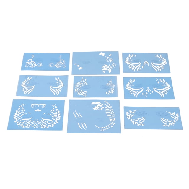 Plantillas de Pinta Facial, Plantillas de Cara Lavables Plantilla de Pinta Facial Reutilizable Patrones Ricos para Halloween para cosplay de Fiesta Navideña