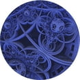 thumbnail image 1 of Ahgly Company Machine Washable Indoor Round Transitional Ocean Blue Area Rugs, 6' Round, 1 of 7