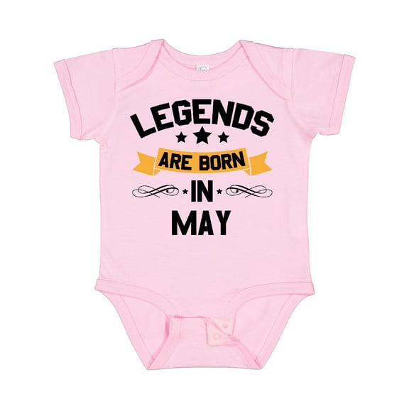 Inktastic Legends Are Born in May Boys or Girls Baby Bodysuit