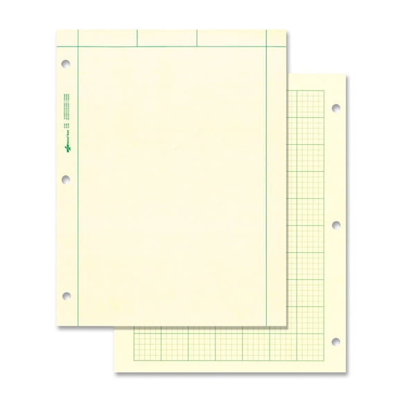 Computation Pad National Quad Ruling de 5 x 5 pulgadas, 8,5 x 11, 100 hojas