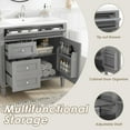 EUROCO 36'' Bathroom Vanity with Sink, Modern Bathroom Storage Cabinet ...