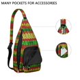 thumbnail image 2 of Trippy Weed Sling Backpack - Psychedelic Swirl Leaf Pattern, Fashion Forward Shoulder Pack, 2 of 4