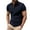 Navy, variant on Mens Golf Shirts Button Down Solid Color Short Sleeve Sleeve Work Clothing