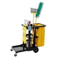 thumbnail image 5 of Rubbermaid Commercial Large Capacity Janitorial Cleaning Cart with Storage Shelves & Bag, Black, 5 of 7