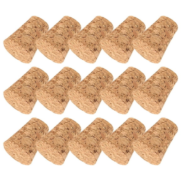 FESTFENDS Tapered Wood Cork Stoppers 20Pcs for Glass Bottle Sealing and DIY Projects 0.8x0.6x0.6in
