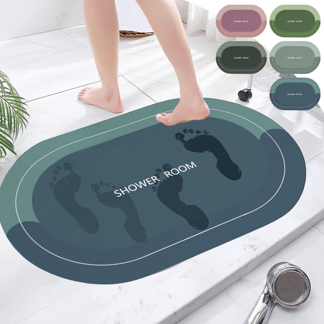 Sentmoon Bathroom Rugs Bath Mat Bathroom Floor Mat Bath Rug Super Absorbent Dry Non Slip Backing Washable Bathroom Floor Mats Shower Rugs for In Front Of Bathtub Shower Room