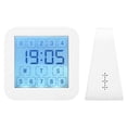 thumbnail image 3 of TFixol Dual-Screen Touch Desktop Thermometer Hygrometer with Clock, Countdown Timer, and Indoor Temperature Humidity Monitor - White (Battery Not Included), 3 of 6