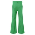 thumbnail image 5 of AWZXDE Men's Flare Leg Pants Casual Bootcut Trousers with Pockets Drawstring Waist Retro Style Comfortable Bottoms Light Green,S, 5 of 5