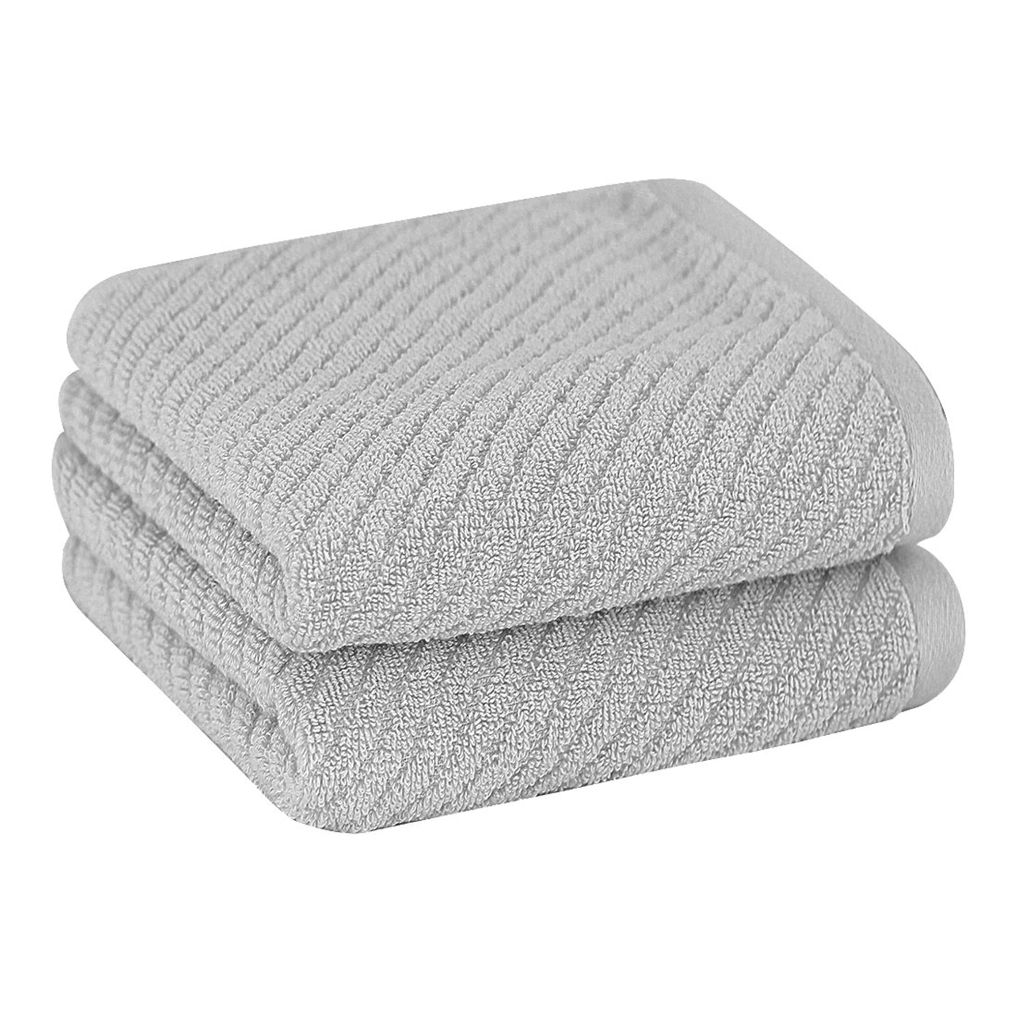 Room Essentials-Hand Towel Set 2pk Flat Gray 100% Cotton Terry Cloth 16*28 