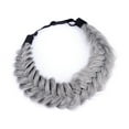 thumbnail image 4 of DIGUAN Messy Wide 2 Strands Synthetic Hair Braided Headband Classic Chunky Plaited Braids Elastic Stretch Hairpiece Women Girl (Salt Pepper), 4 of 4
