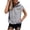 Grey, variant on Women Going Out Tank Tops Jesus Letter Print Sleeveless Shirts Summer Hooded Loose Fit Tees