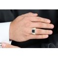 thumbnail image 3 of 1 Carat Black & White Natural Diamond In 14K Yellow Gold Over Sterling Silver Ring for Men's (1 Cttw, I2-I3 Clarity), 3 of 3