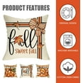 thumbnail image 3 of Happy Fall Y''all Pumpkin Decorative Throw Pillow Covers 20 x 20 Set of 4, Autumn Polka Dots Maple Leaf Porch Patio Outdoor Pillowcase, Farmhouse Thanksgiving Stripes Cushion Case Home Decor, 3 of 6