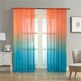 thumbnail image 1 of Polyester Curtains Gradient Semi Voile Rod Pocket Curtains For Bedroom And Living Room Gradient Window Drapes Room Darkening Curtains For Living Room, 1 of 8