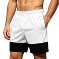 thumbnail image 3 of Plus Size Cotton Men’s Casual Shorts, Loose Fit Quick Dry Breathable Sports & Daily Relaxed Shorts, Elastic Waist Drawstring for Gym Workout Activewear | JASKFLY,White 2XL, 3 of 8