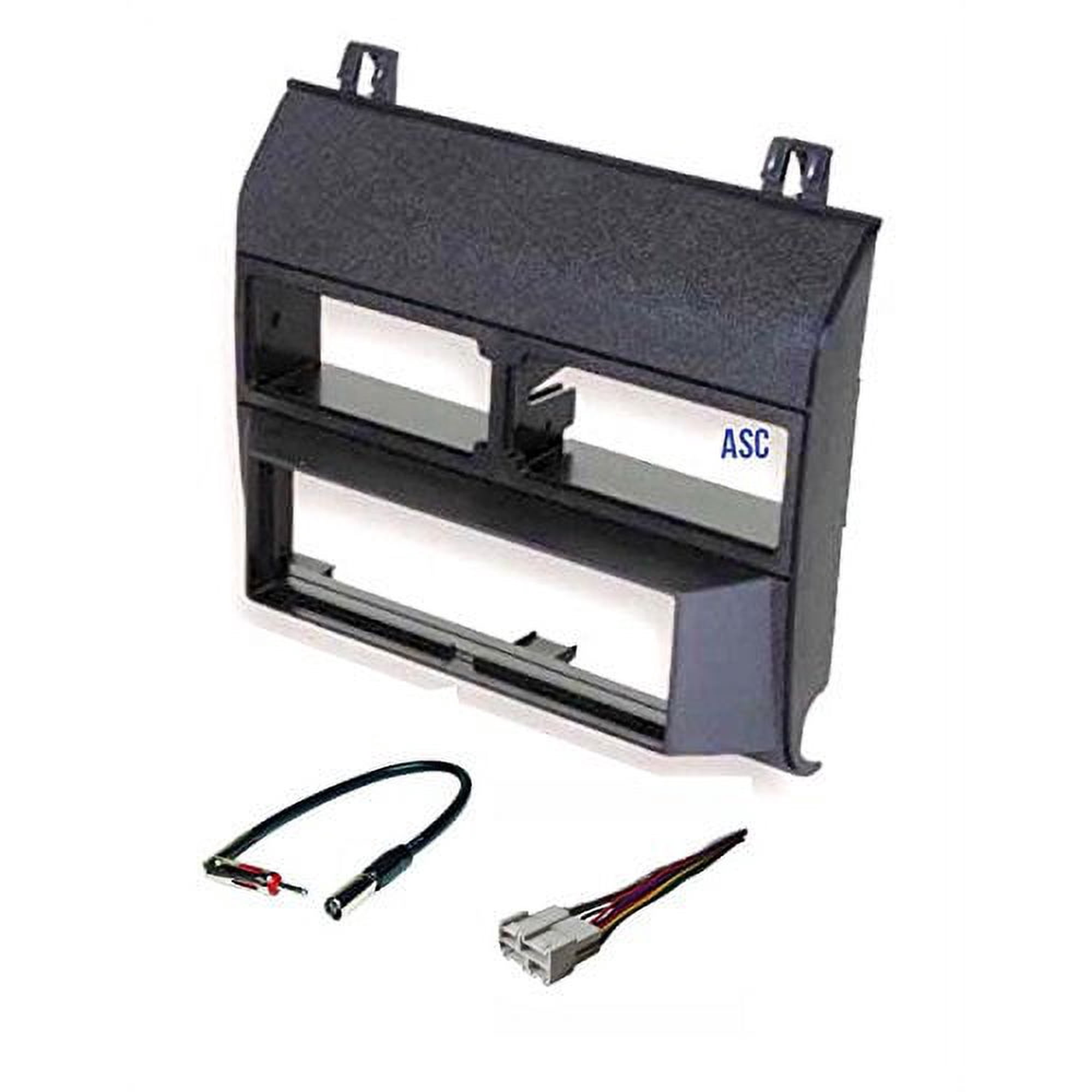 ASC Audio Car Stereo Dash Kit, Wire Harness, and Antenna Adapter for installing a Single Din Radio for some 1998-1994 Chevrolet GMC Pickup Truck SUV Suburban Blazer