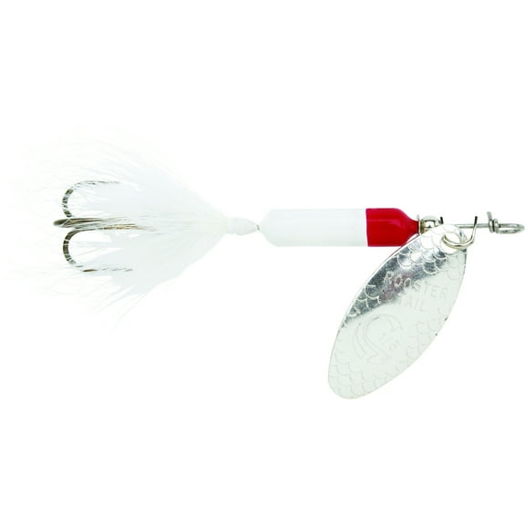 Yakima Bait Worden's Original Rooster Tail Lure, White & Red, 1/6 oz.