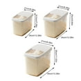 thumbnail image 2 of Hecteas Food Storage - Storage Equipment - Rice Storage Box Rice Dispenser Rice Container Grain Storage Tank Grain Dispenser Pet Food Container Kitchen Organizer(1*Bucket - Clear), 2 of 9