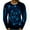 Dark Blue, variant on Fesfesfes Long Sleeve Shirt Mens Printing Collar Pullover Tops Casual Slim Fit Long Sleeve T-Shirt
