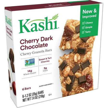 Kashi Cherry Dark Chocolate Chewy Granola Bars, 1.2 oz, 6 count