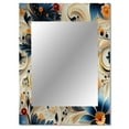 thumbnail image 2 of Designart "Creamy Paisley Delight" Floral Wall Mirror, Printed Cream Wall Mirror, Traditional Bathroom Wall Mirror, Decorative Floral Mirror - 30x40 Inch, 2 of 5