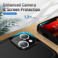 thumbnail image 3 of Funda de nuevo diseño para iPhone 13 con anillo giratorio de 360 grados, a prueba de golpes, de doble capa, compatible con TPU y PC, color negro, 3 of 5