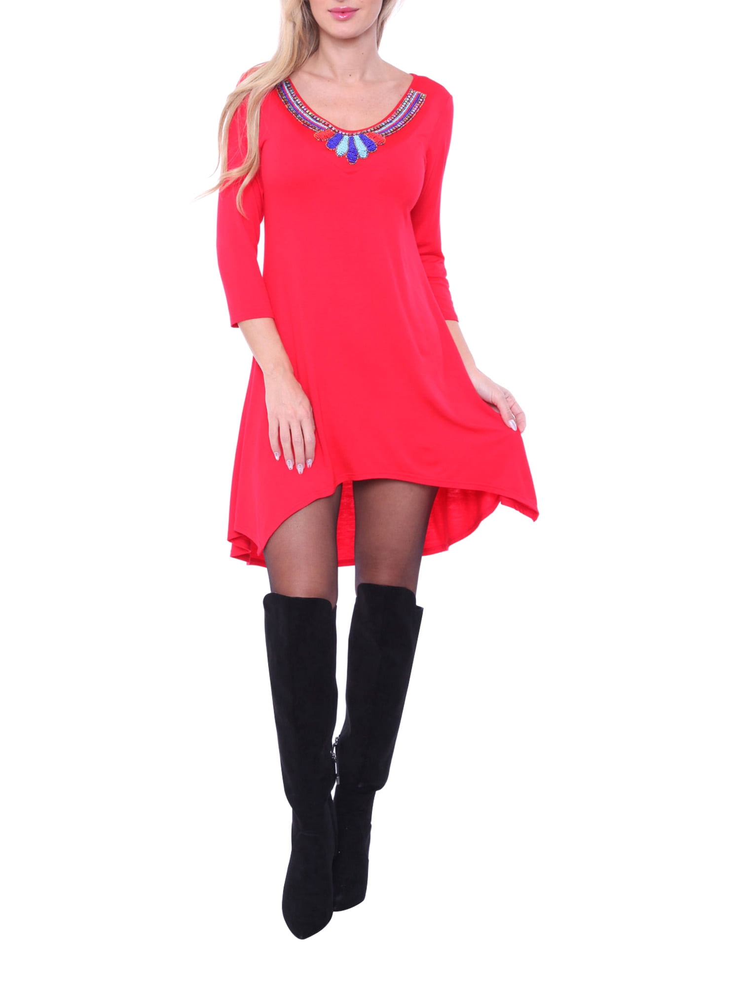 Sleeve Sol Embellished Tunic - Walmart 