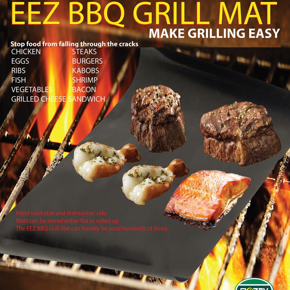 Make Grilling Easy BBQ BBQ GRILL MAT set of 5 or 10 sheets Reusable Non-stick 