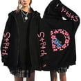 thumbnail image 1 of Sudaderas de los 90 Sudaderas con capucha con cremallera para mujer Sudadera con capucha con letras lindas de Disney Lilo & Stitch Chaquetas con cremallera Ropa de calle para, 1 of 1
