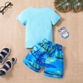 thumbnail image 4 of Lilgiuy Toddler Baby Boy Clothes Summer Short Sleeve T Shirt and Shorts Cute Infant Baby Boy Outfits Clothing Set Holiday Gifts (Light Blue,4-5 Years), 4 of 5