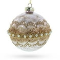 thumbnail image 2 of Lace-Adorned Pink Glass Egg Christmas Ornament, 2 of 3