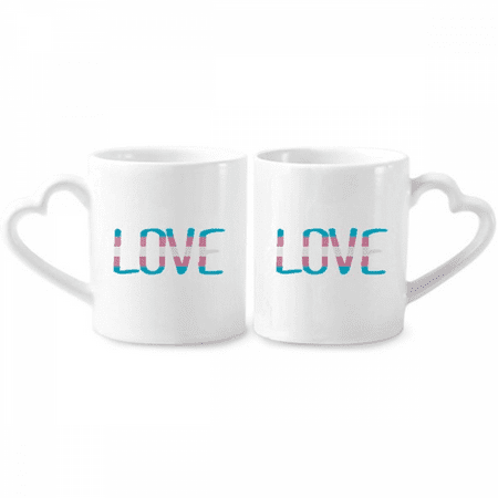 

Love Transgender LGBT Support Couple Porcelain Mug Set Cerac Lover Cup Heart Handle