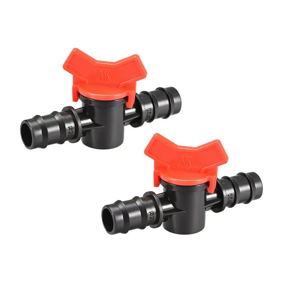 Drip Irrigation Barbed Valve,for 5/8 Inch Double Male Barbed Valve,Aquarium Water Flow Control Plastic Valve 2pcs