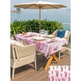 thumbnail image 5 of Outdoor Tablecloth with Umbrella Hole for Patio/Picnic/Party/Camping, Pink Tulip Waterproof Table Cloth Rectangle Table Cover Washable, Spring Botanical Flowers Floral Branches (60"x 84"), 5 of 8