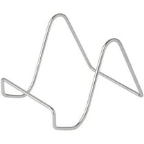 Bard's Plain Silver Wire Easel Stand, 3" H x 3" W x 4.5" D, Pack of 3