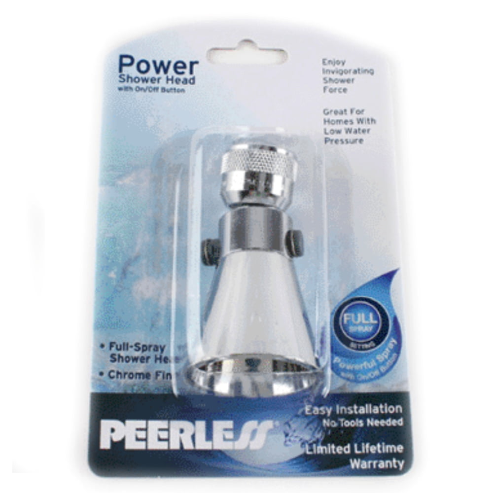 Peerless 2-Spray Shower Head with Pause in Chrome 76258