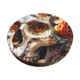 thumbnail image 1 of Disketp Rose Floral Skull Funda Redonda para Taburete, Funda de Cojín para Silla de Bar Suave y Elástica-12 inch, 1 of 7
