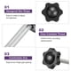 thumbnail image 4 of Uxcell 2Pcs Perillas en Forma de Estrella, Tornillos de Manija de Plástico Hexagonal M8x25mm, Perilla de Tornillo de Estrella de Apriete Manual, 4 of 6