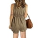 thumbnail image 4 of Mameluco Corto De Verano Para Mujer Mameluco Con Cuello En V Sin Mangas Mameluco De Piernas Anchas Mono Sin Mangas Con Cuello En V Mameluco De Verano Para Mujer Con Cuello En V Sin ANGGREK AH2825, 4 of 4