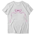 thumbnail image 4 of Aloohaidyvio Women’s Summer Casual T Shirts Loose Fit Soft Cotton Short Sleeve Crew Neck Cute Comfortable Basic Tops, 4 of 7