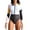 colorblock, variant on Attraco Womens One Piece Rash Guards Colorblock Front Zip Swimsuits Long Sleeve Surfing Suits with Built in Bras