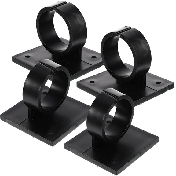 TABLZONE Microphone Clip Holder Black Plastic For Broadcasting 1.97X1.97X1.77In