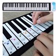 thumbnail image 2 of TOPINCN Transparent Removable Piano Key Board Sticker for 61/88 Key Electronic Pianos, Transparent Piano Sticker, Piano Keyboard Sticker, 2 of 7