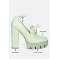 thumbnail image 7 of CORINNE Green Chain Embellished Chunky Loafers, 7 of 7