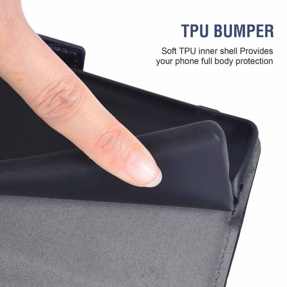 Étui de Téléphone Portable pour Google Pixel 3 en Cuir, Étui Rabattable Google Pixel 3 pour Téléphone Portable, Bleu